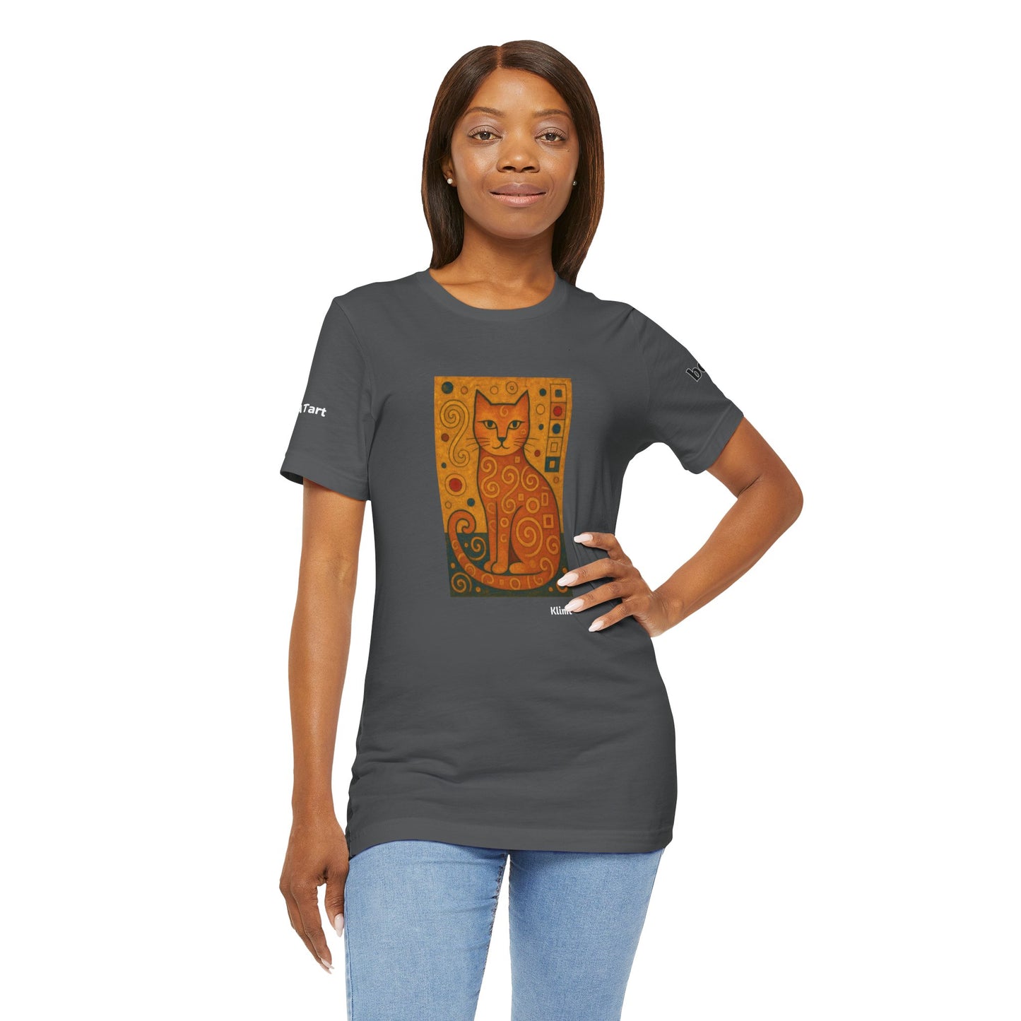 CATART Unisex Jersey Cat T-Shirt - KLIMT - Iconic Painting Reimagined with Cats