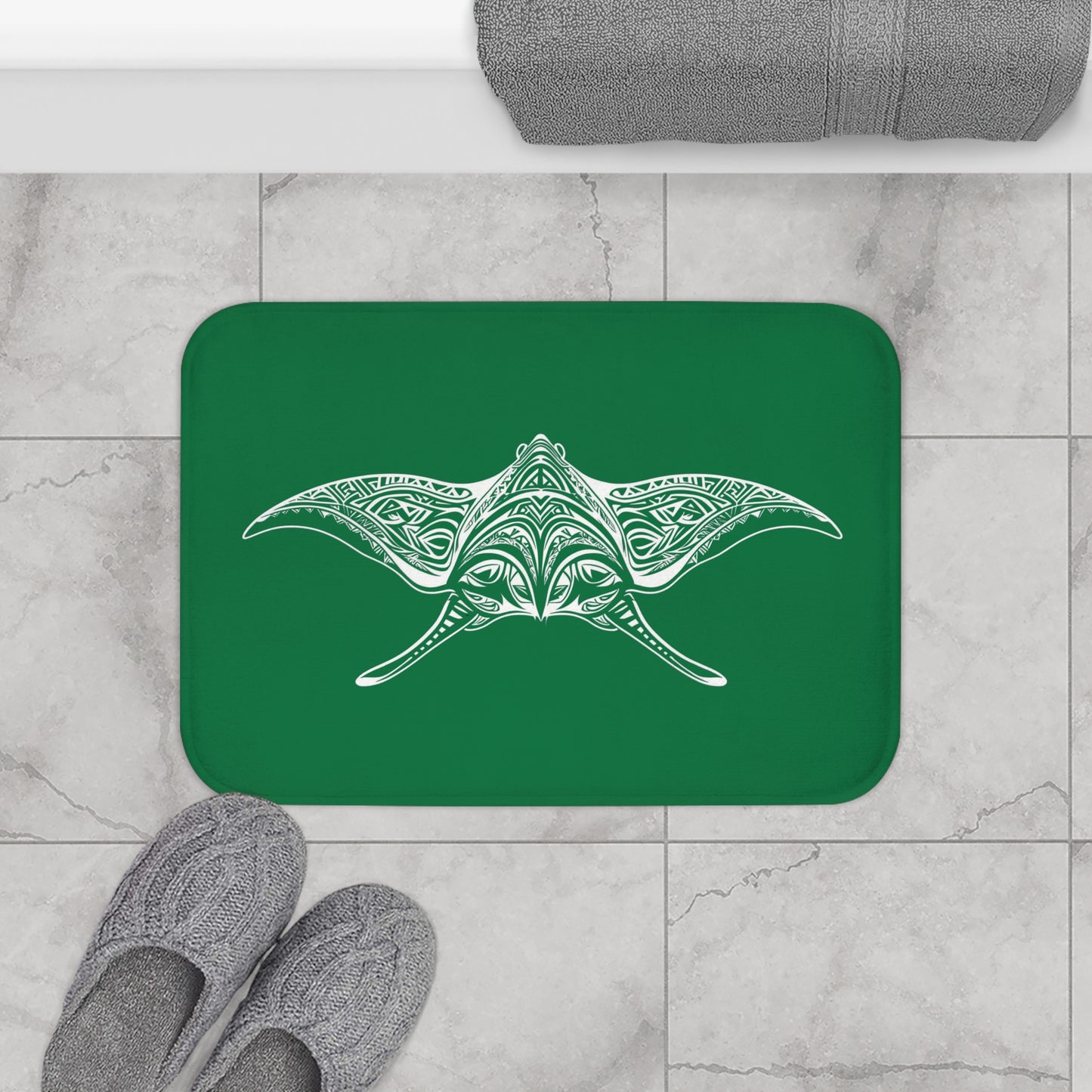 Tribal Bath Mat. Ocean Energy, Tribal Style