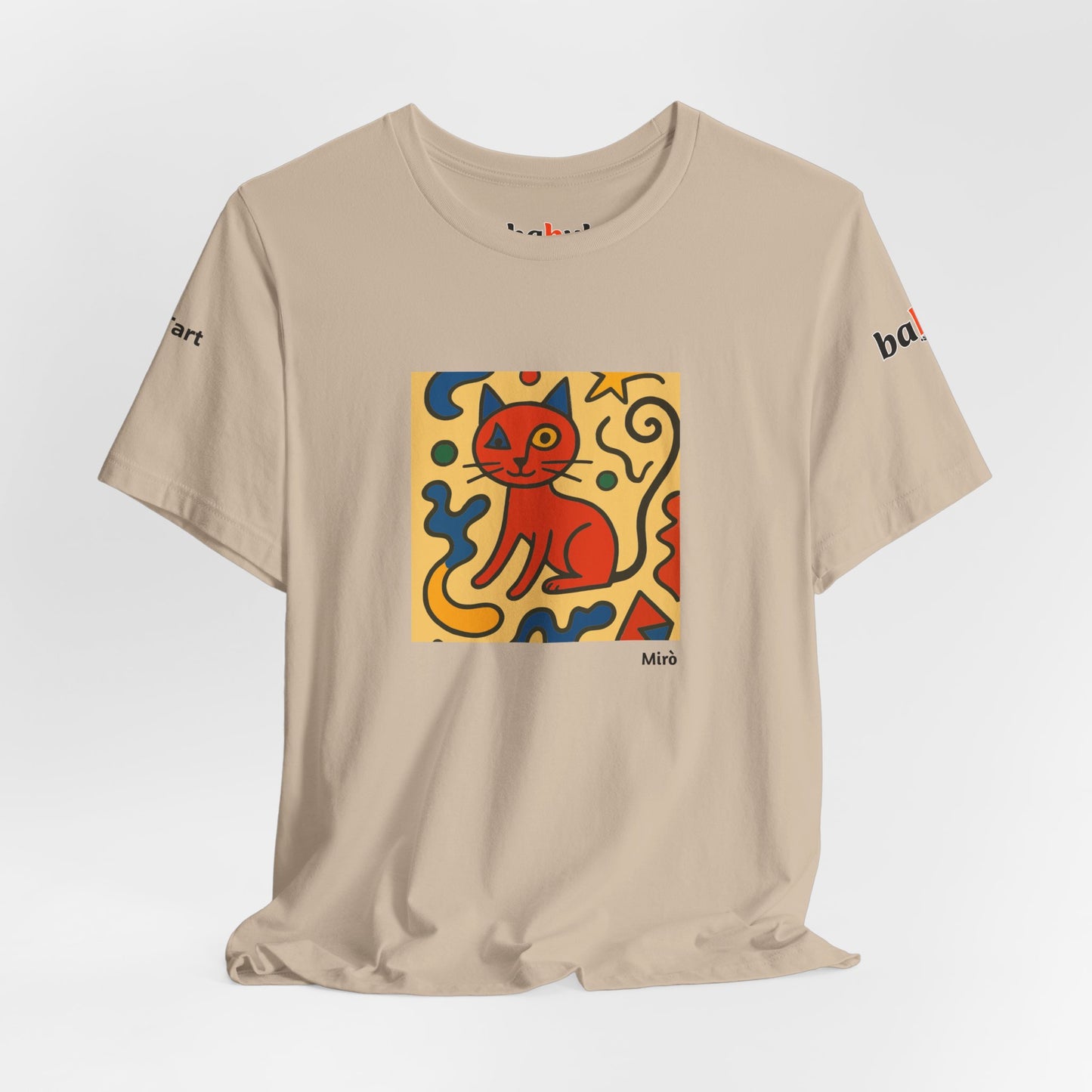 CATART Unisex Jersey Cat T-Shirt - MIRO - Iconic Painting Reimagined with Cats