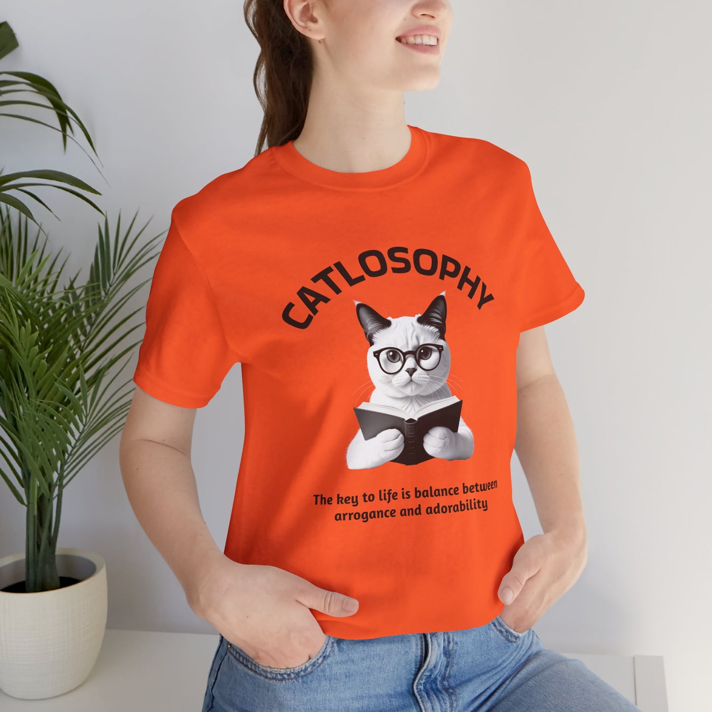 Catlosophy Unisex Jersey Short Sleeve Tee – "The Key to Life" Design
