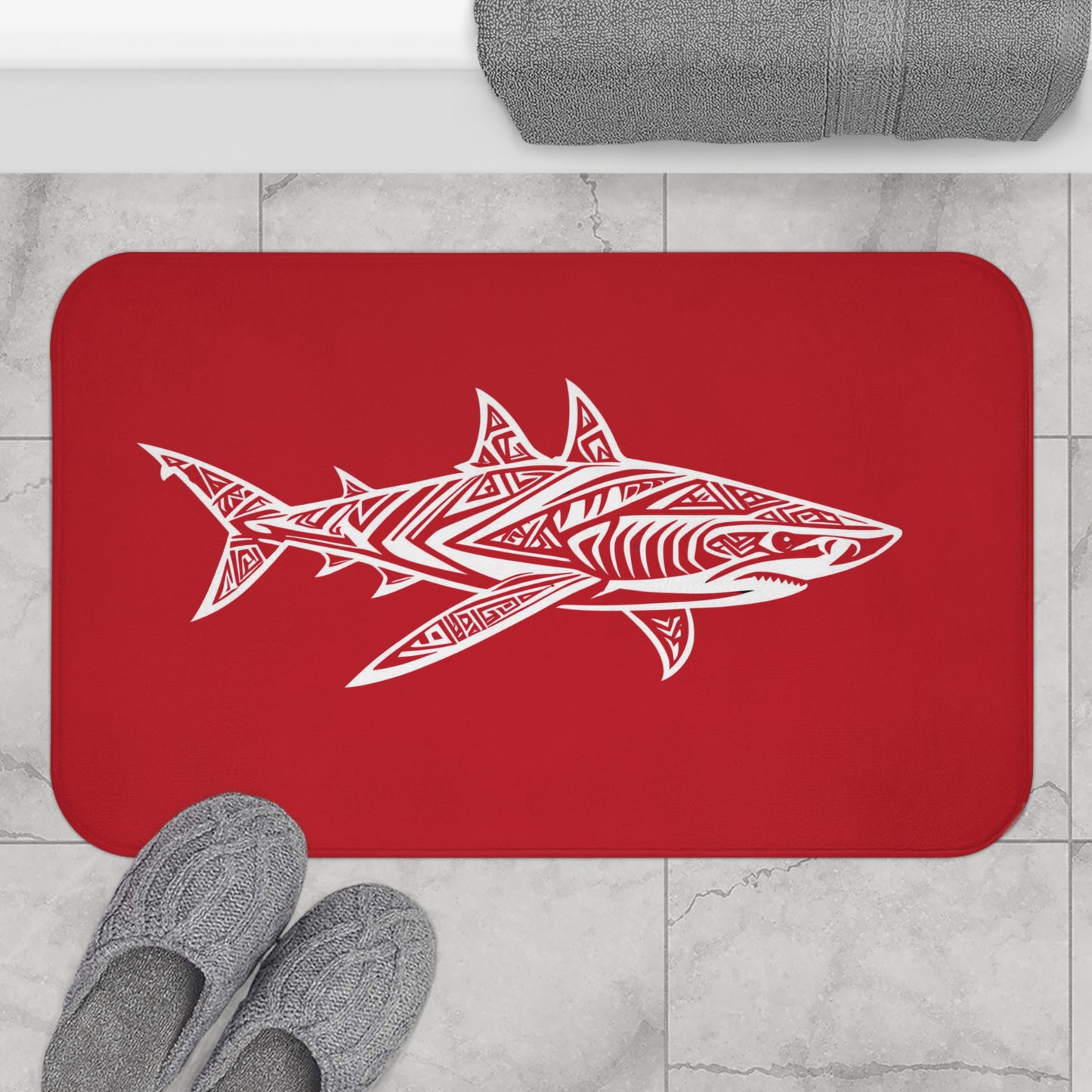 Tribal Bath Mat. Ocean Energy, Tribal Style