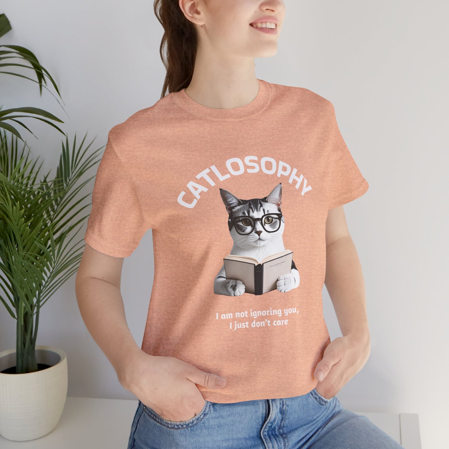 Catlosophy Unisex Jersey Short Sleeve Tee – "I am not ignoring you" Design