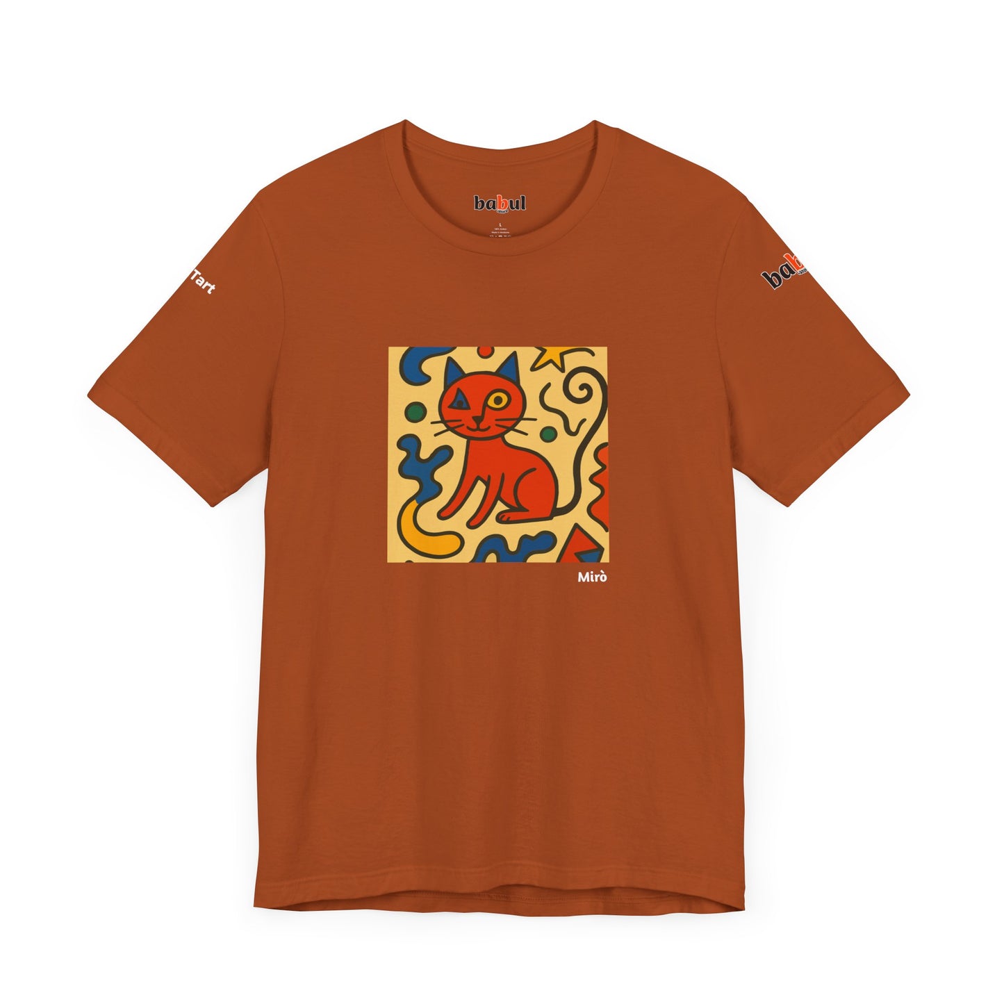 CATART Unisex Jersey Cat T-Shirt - MIRO - Iconic Painting Reimagined with Cats