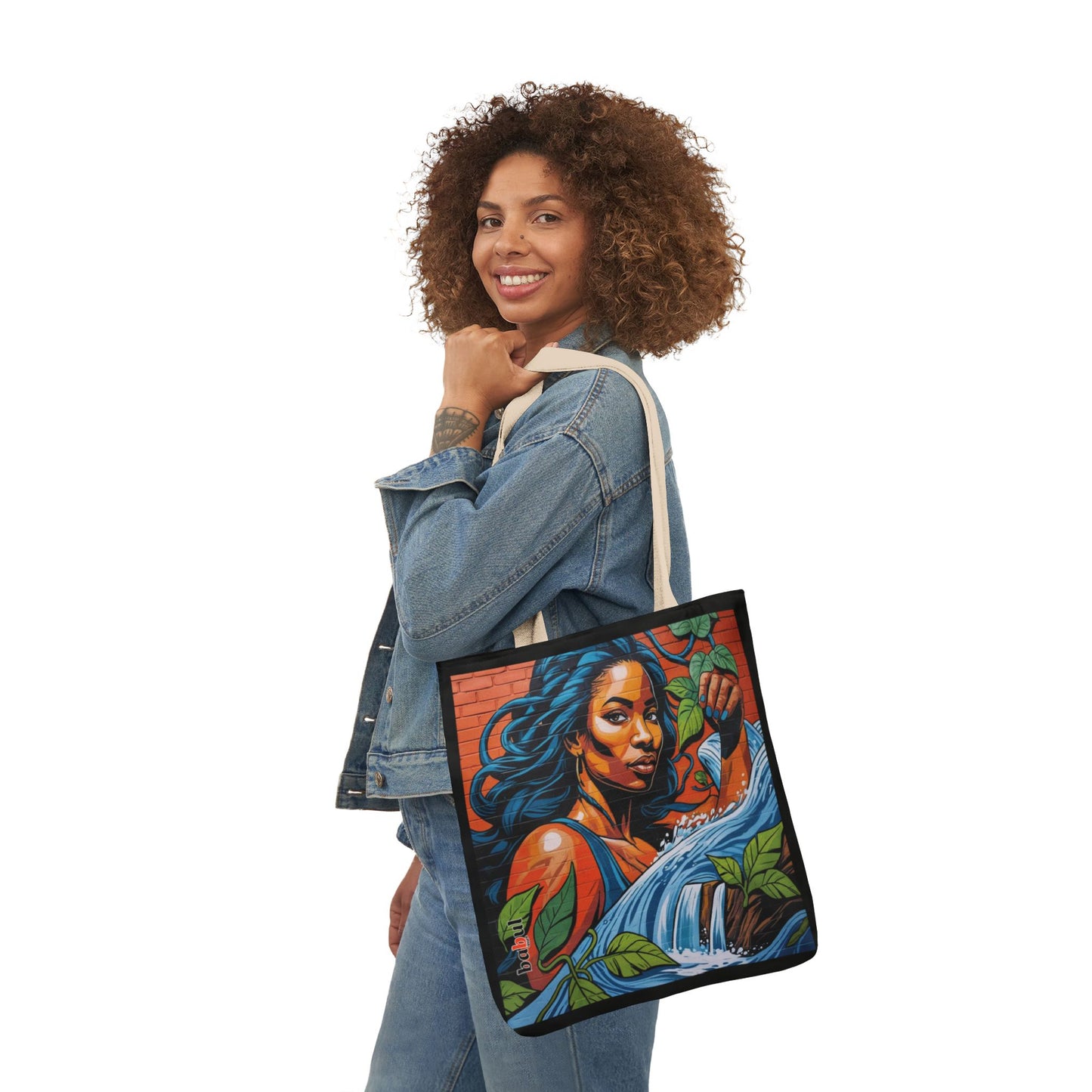 Artistic Surge - Eco-Friendly Canvas Tote Bag - WOMAN WITH WATER