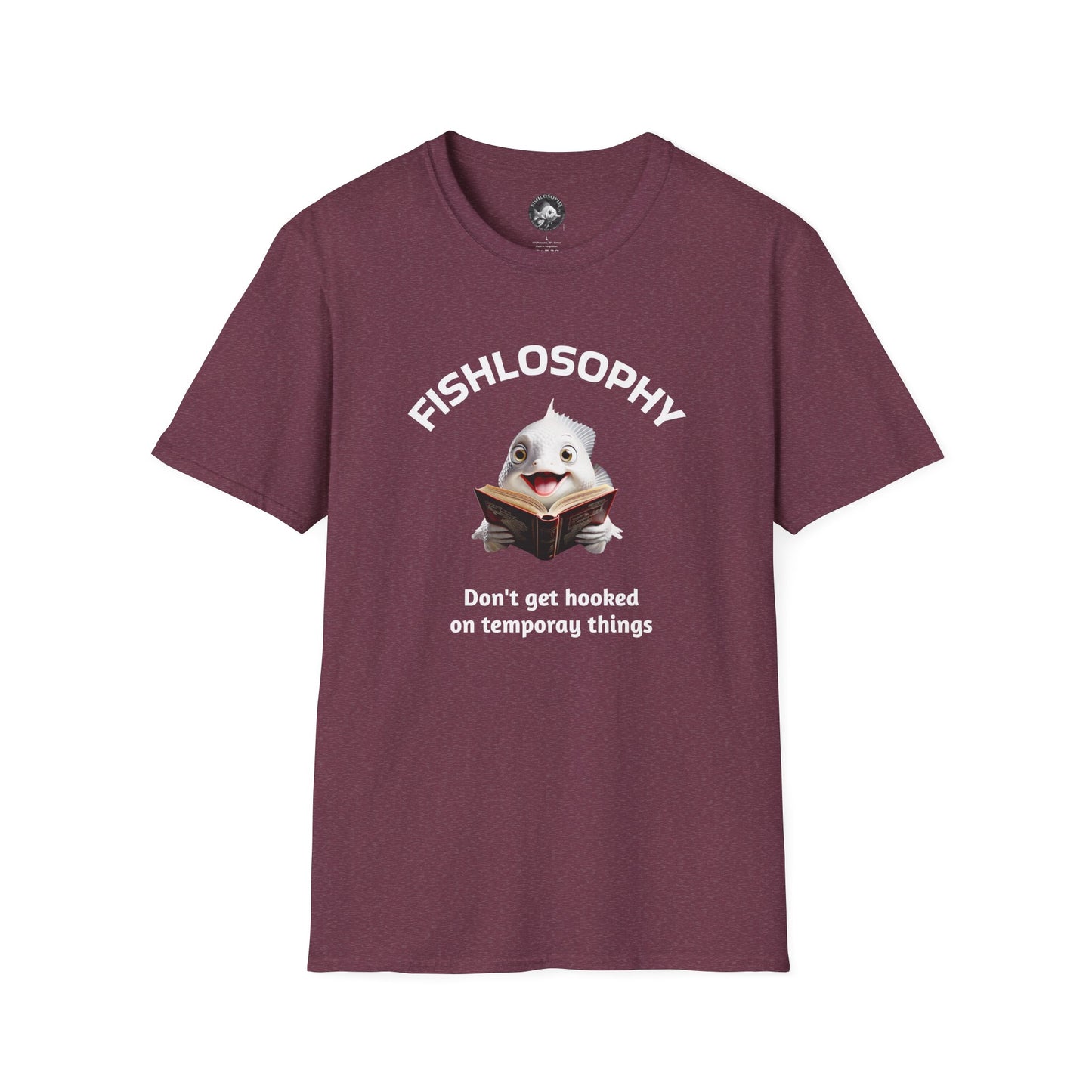Fishlosophy Unisex T-Shirt - Ocean Vibes and Life's Questions Design - PEARLS OF WISDOM FROM THE FISH WORLD