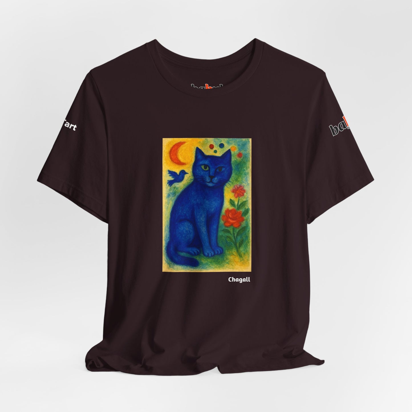 CATART Unisex Jersey Cat T-Shirt - MARC CHAGALL - Iconic Painting Reimagined with Cats