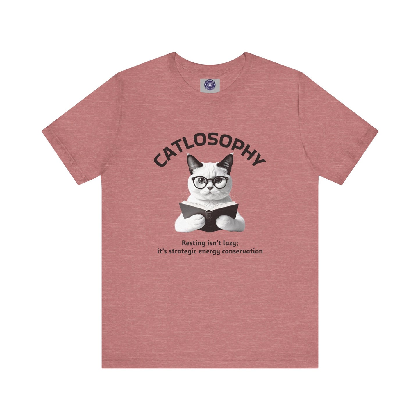 Catlosophy Unisex Jersey Short Sleeve Tee – "Resting isn't Lazy" Design