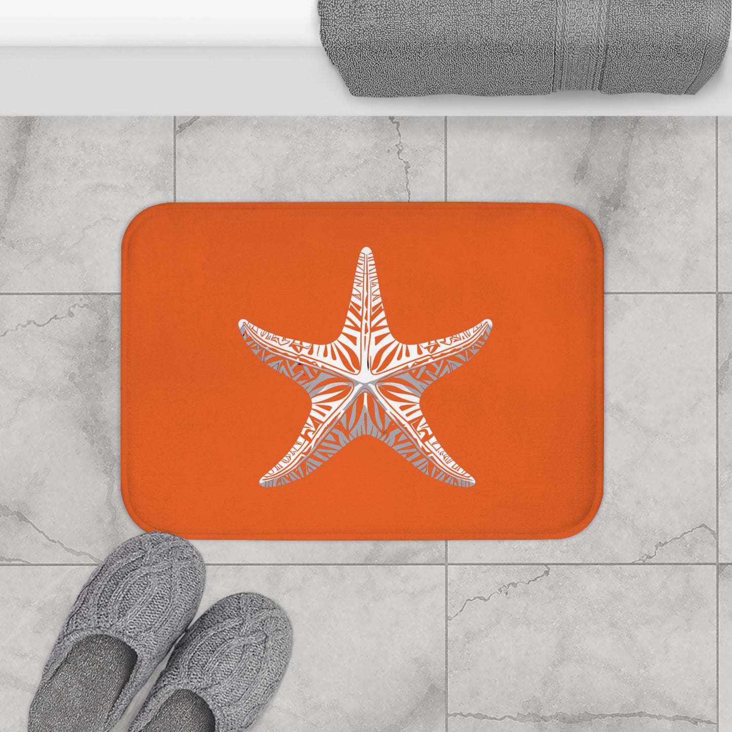 Tribal Bath Mat. Ocean Energy, Tribal Style
