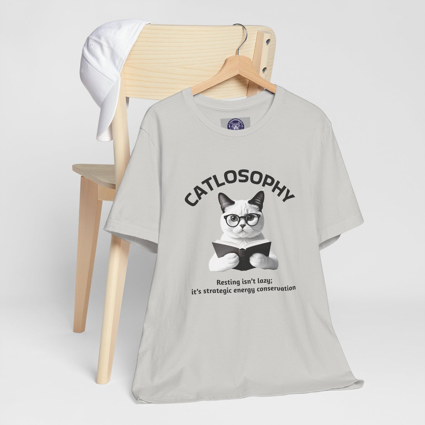 Catlosophy Unisex Jersey Short Sleeve Tee – "Resting isn't Lazy" Design