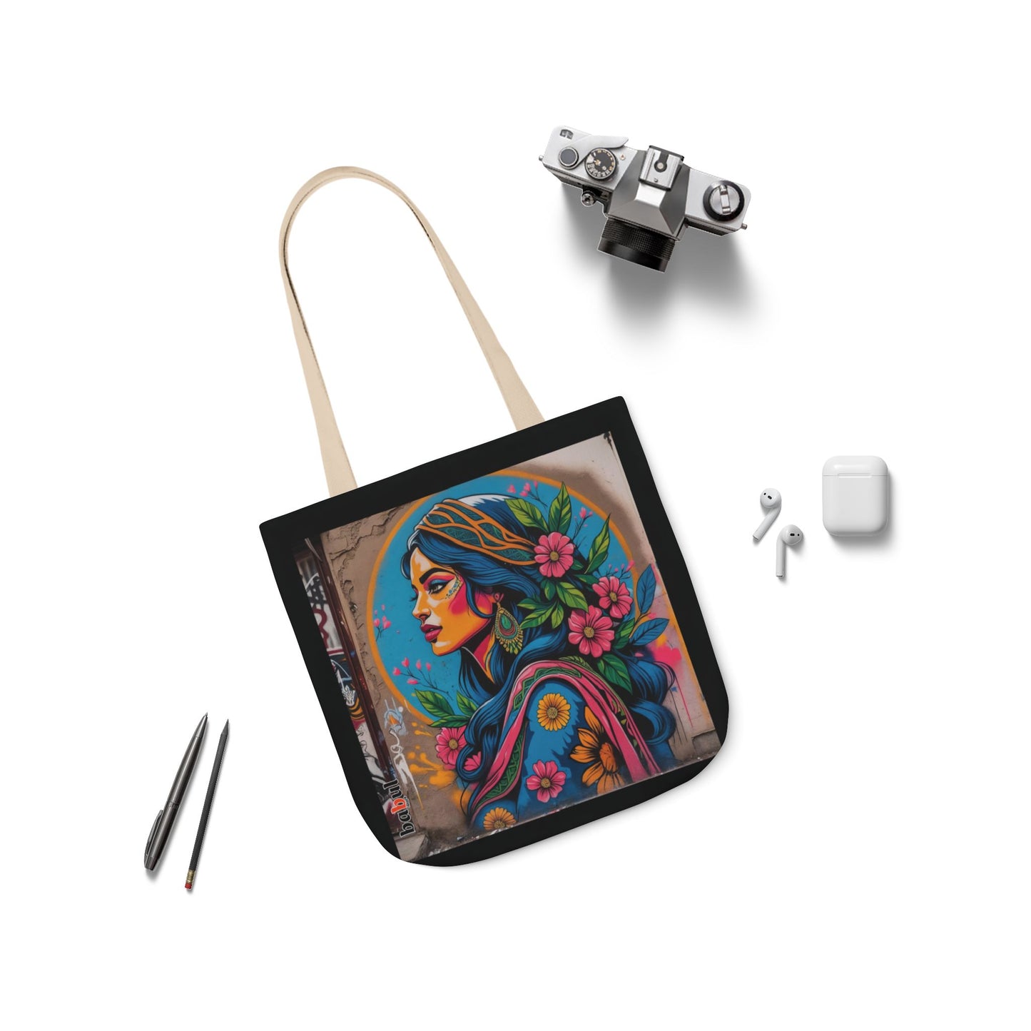 Artistic Surge - Eco-Friendly Canvas Tote Bag - FLOWERED WOMAN