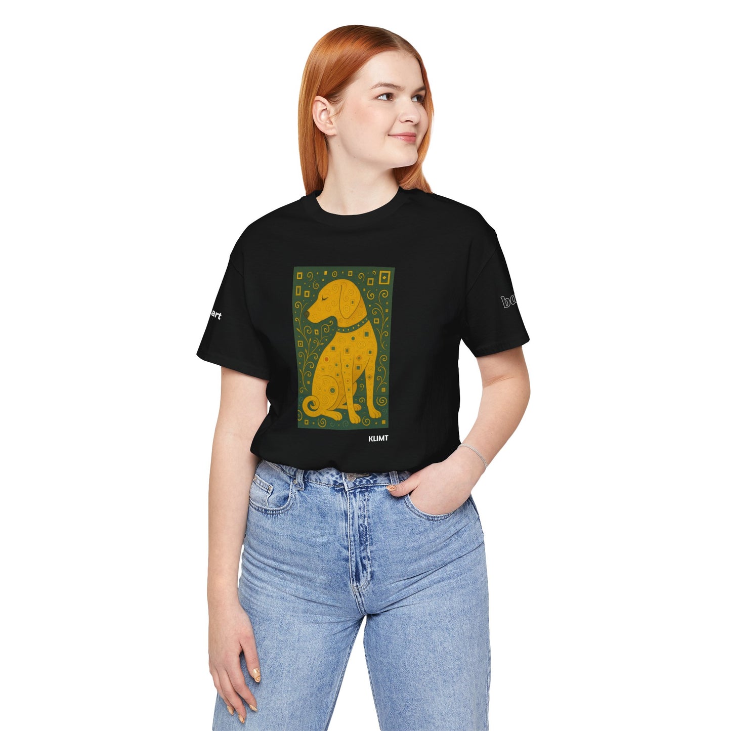 DOGART Unisex Jersey Dog T-Shirt - KLIMT - Iconic Painting Reimagined with Dogs