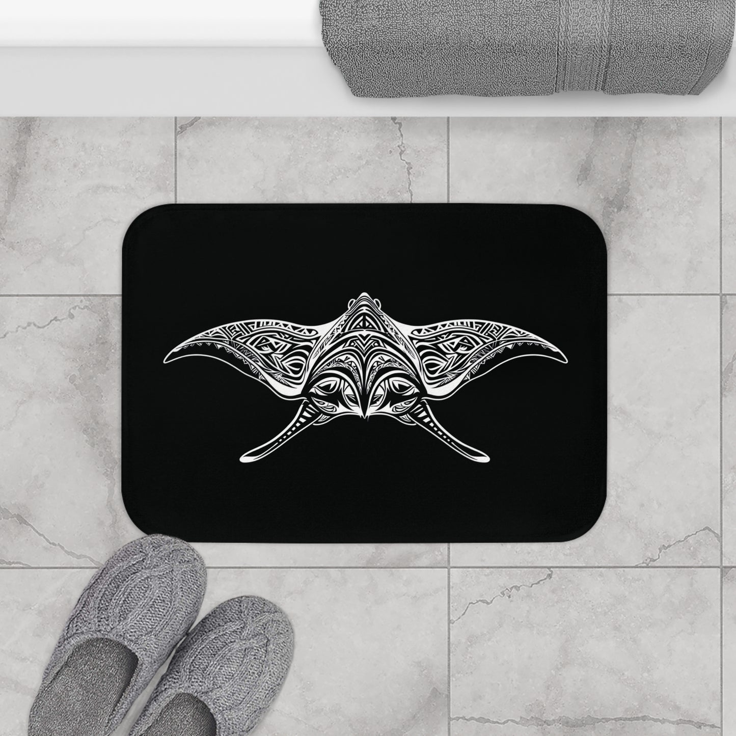 Tribal Bath Mat. Ocean Energy, Tribal Style