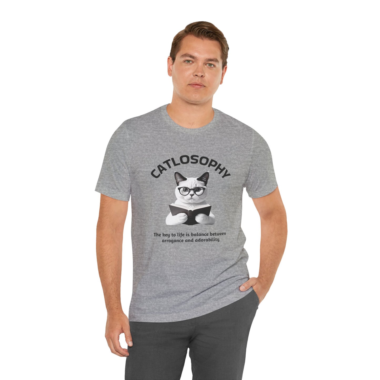 Catlosophy Unisex Jersey Short Sleeve Tee – "The Key to Life" Design