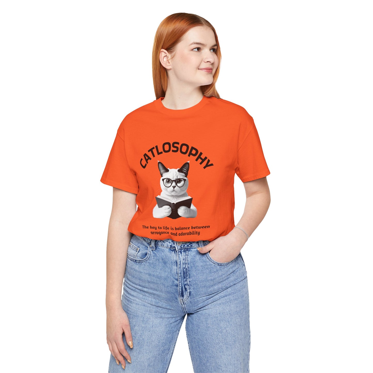 Catlosophy Unisex Jersey Short Sleeve Tee – "The Key to Life" Design