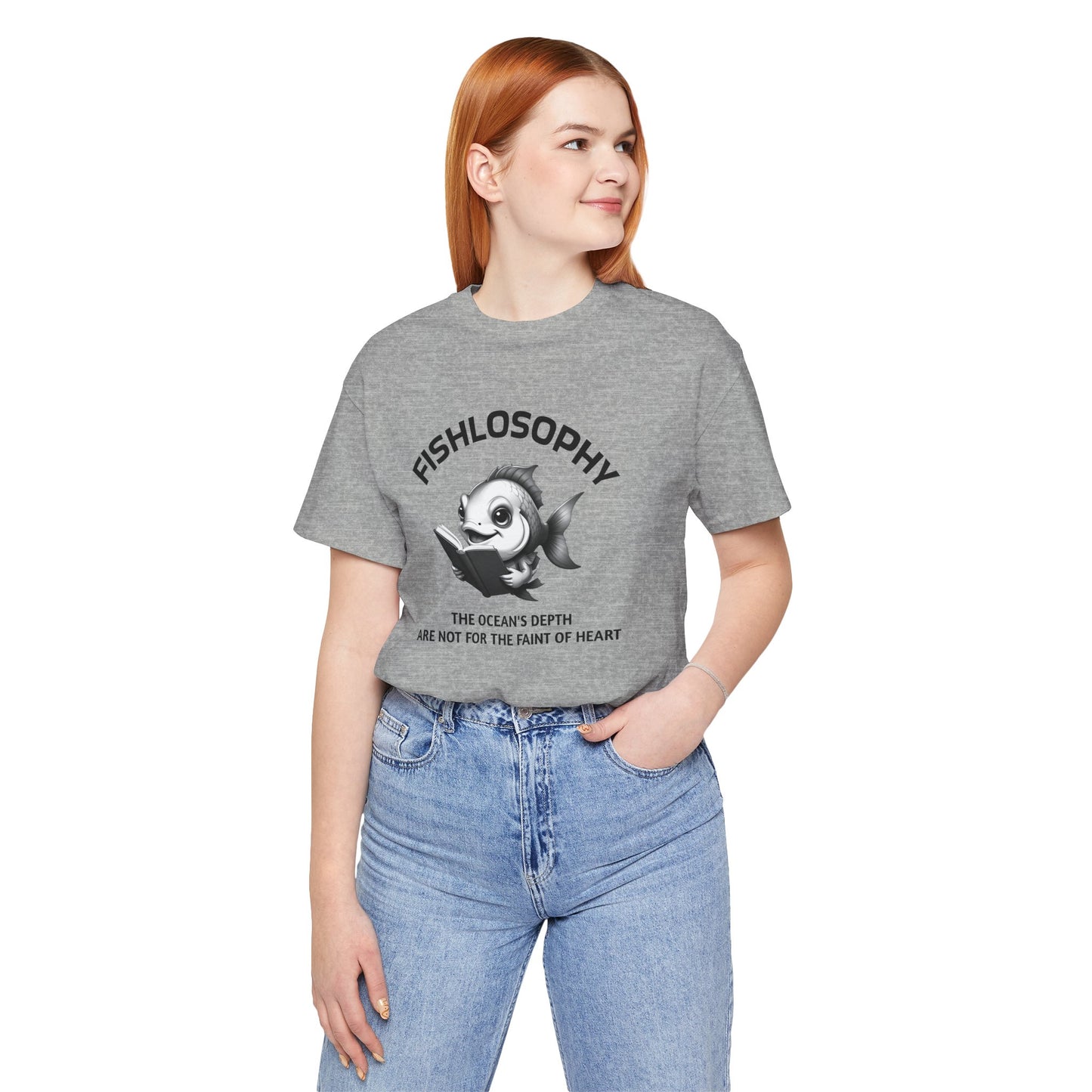 Fishlosophy Unisex Jersey Short Sleeve Tee – The Ocean' depth is not for the faint of heart
