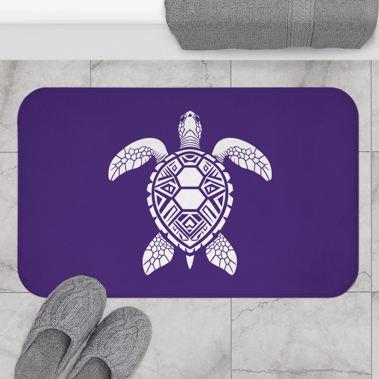 Tribal Bath Mat. Ocean Energy, Tribal Style