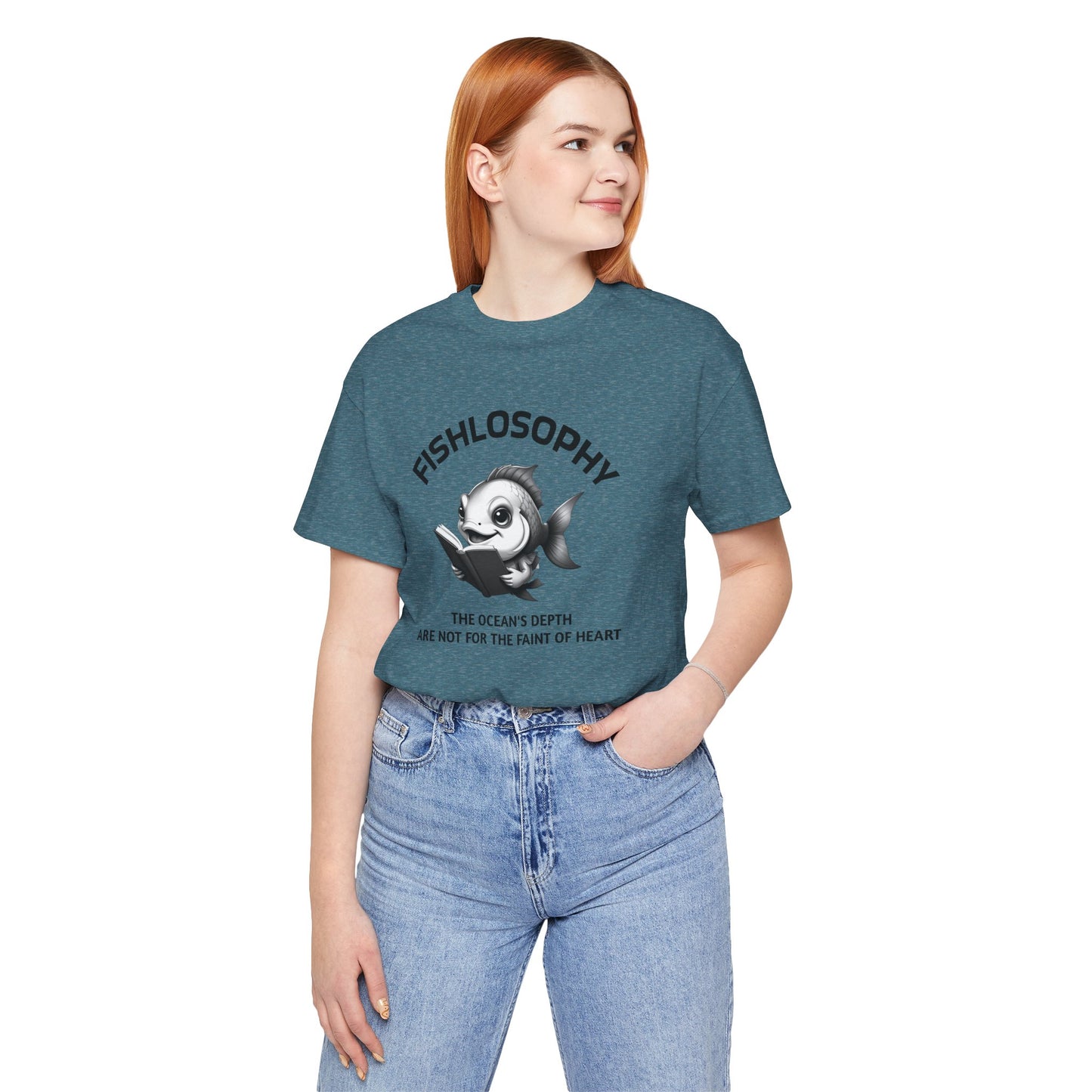 Fishlosophy Unisex Jersey Short Sleeve Tee – The Ocean' depth is not for the faint of heart