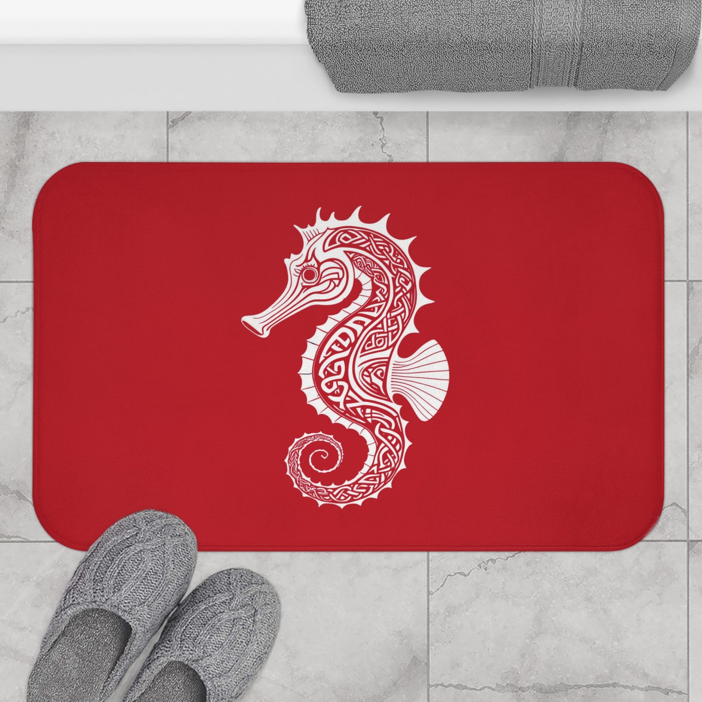Tribal Bath Mat. Ocean Energy, Tribal Style