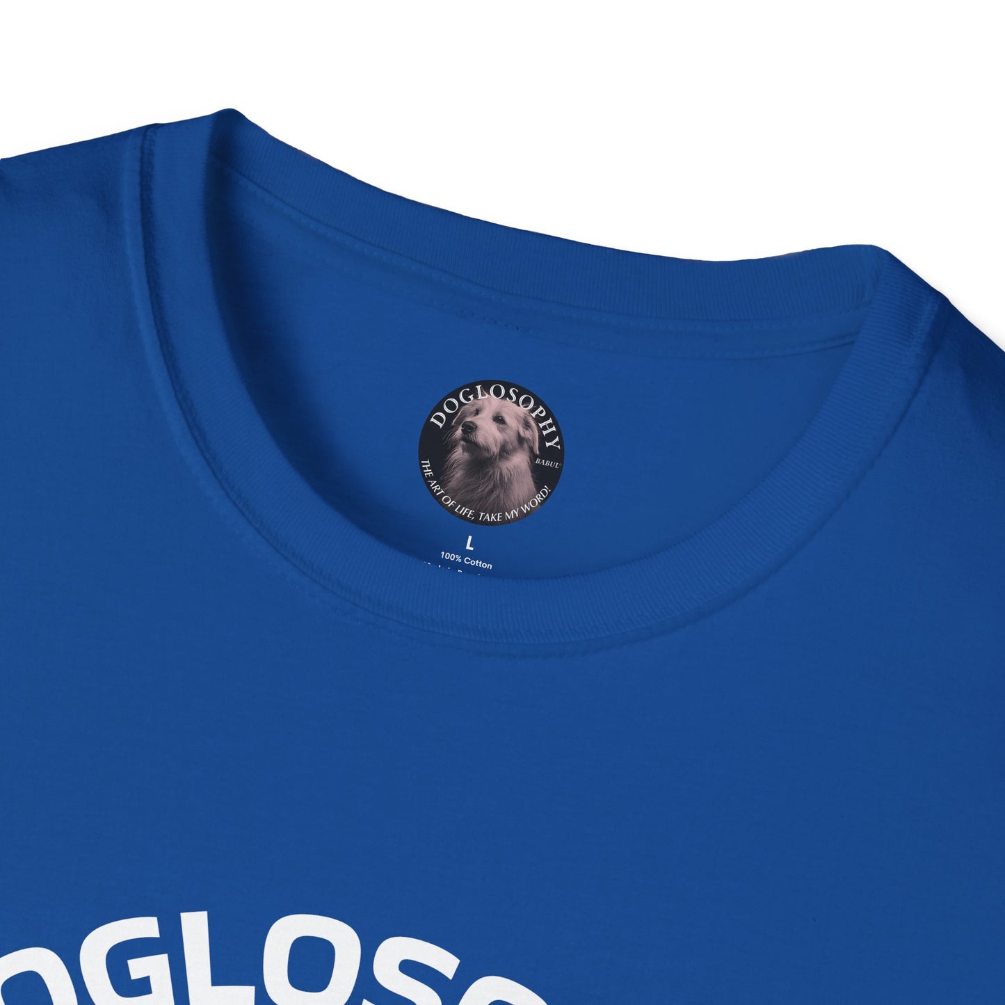 Doglosophy Unisex Softstyle T-Shirt - "Happiness is a Warm Sunbeam" Design