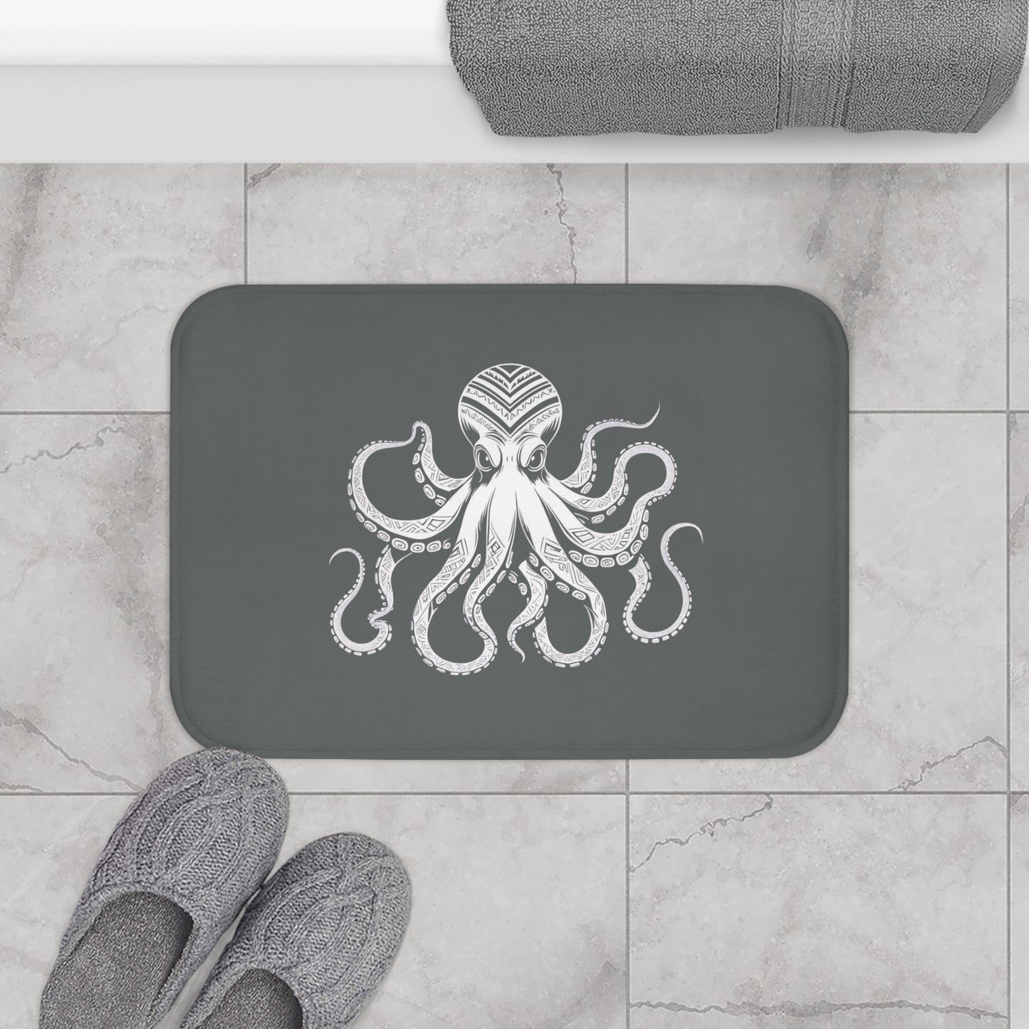Tribal Bath Mat. Ocean Energy, Tribal Style