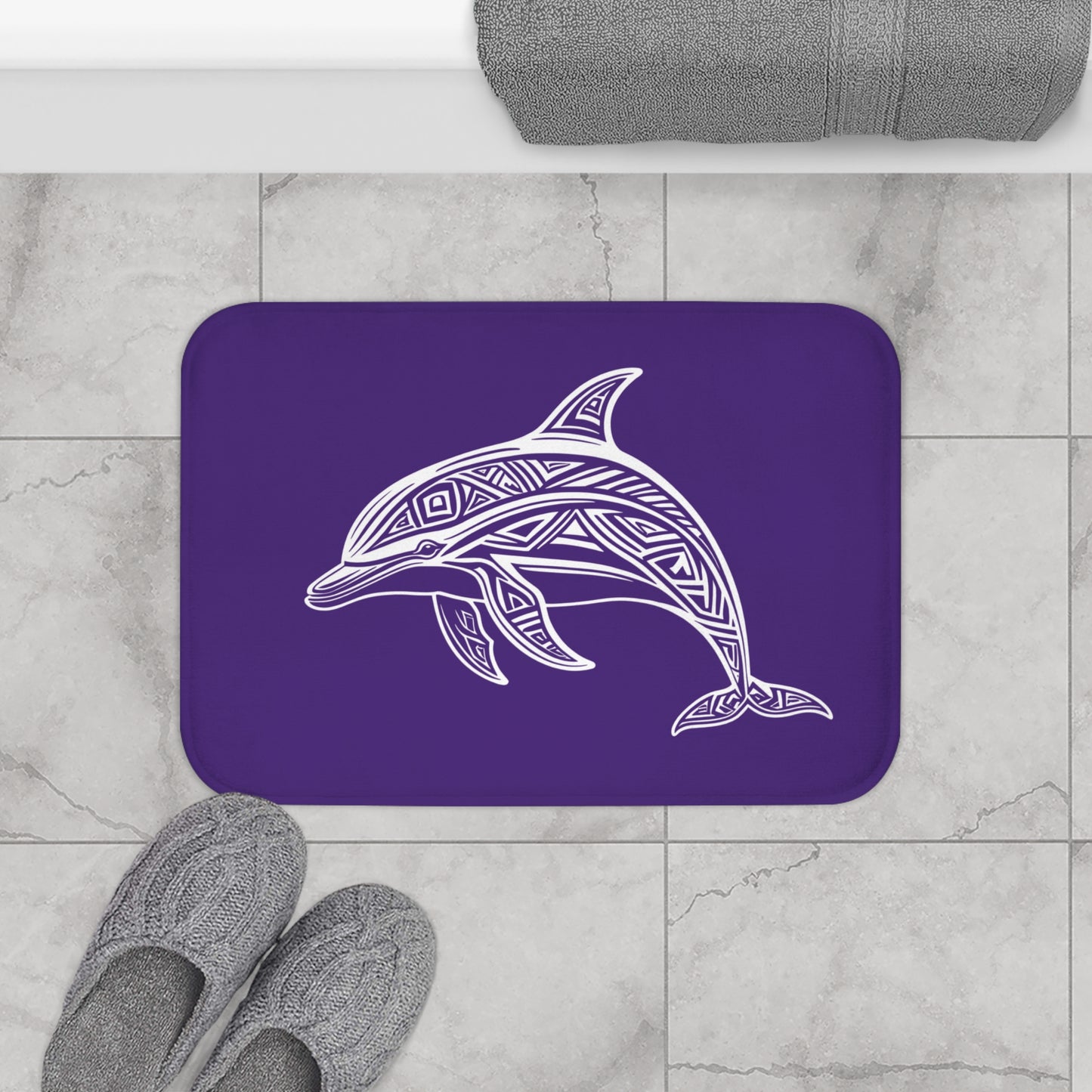 Tribal Bath Mat. Ocean Energy, Tribal Style
