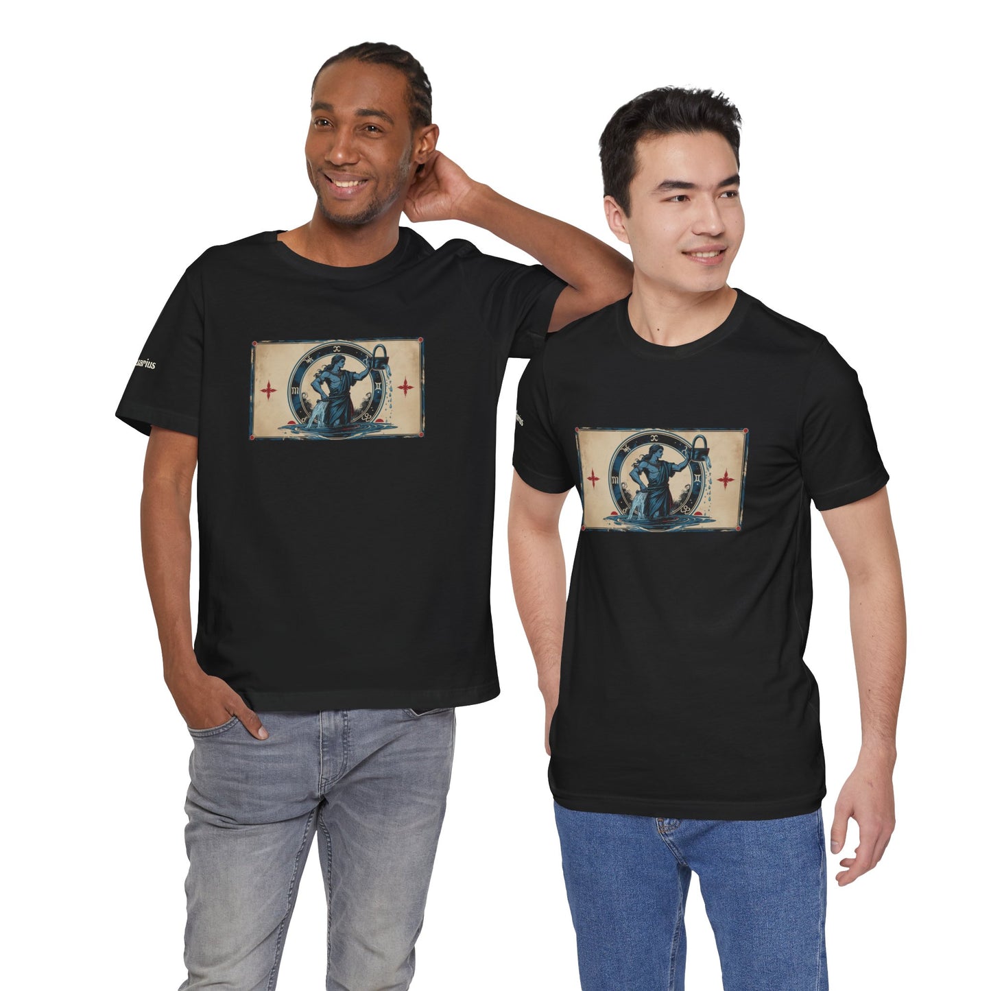 Aquarius - Gothic Zodiac T-Shirt. Zodiac in the Shadows