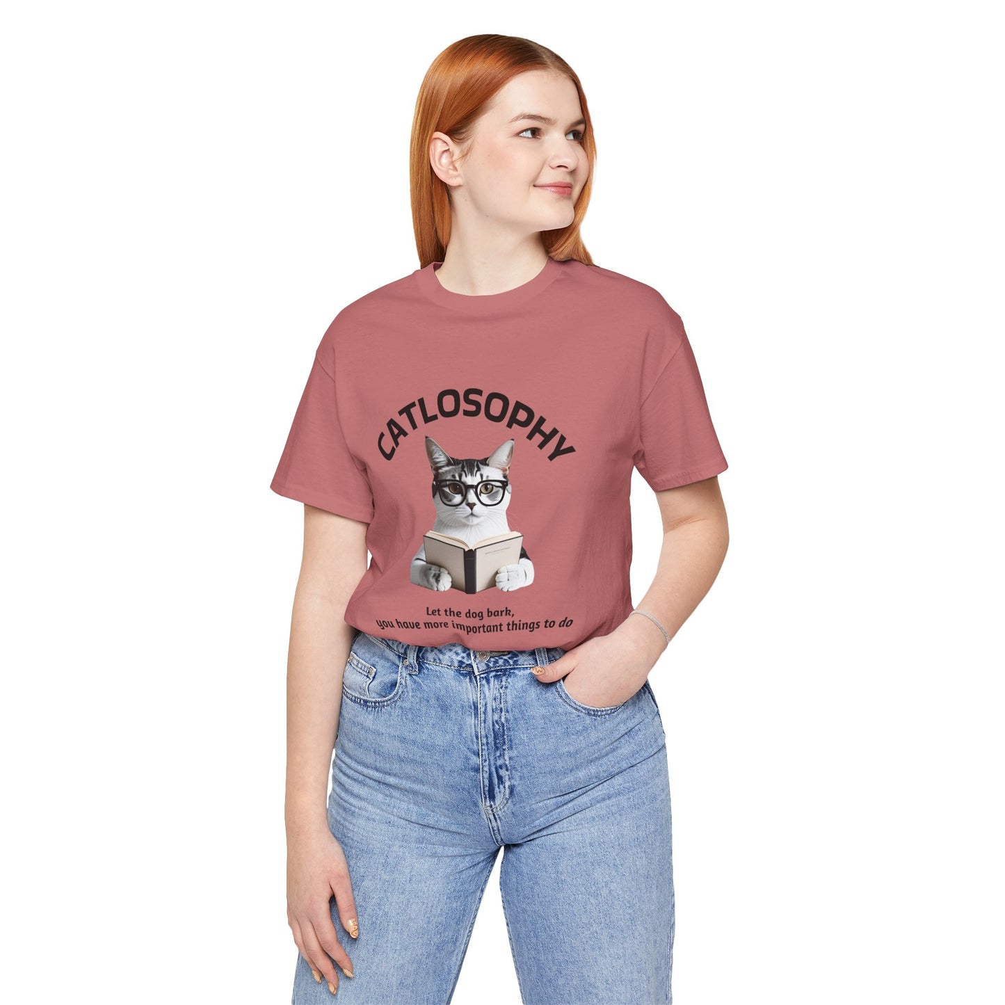 Catlosophy Unisex Jersey Short Sleeve Tee – "Let the dog bark" Design