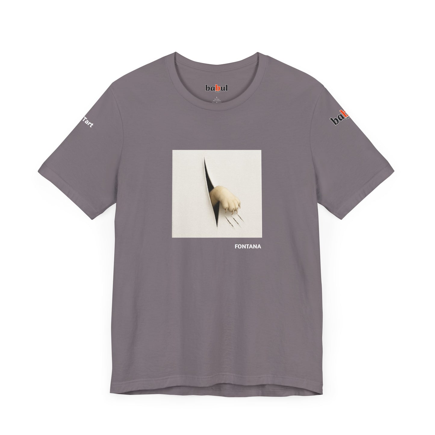 CATART Unisex Jersey Cat T-Shirt - FONTANA - Iconic Painting Reimagined with Cats