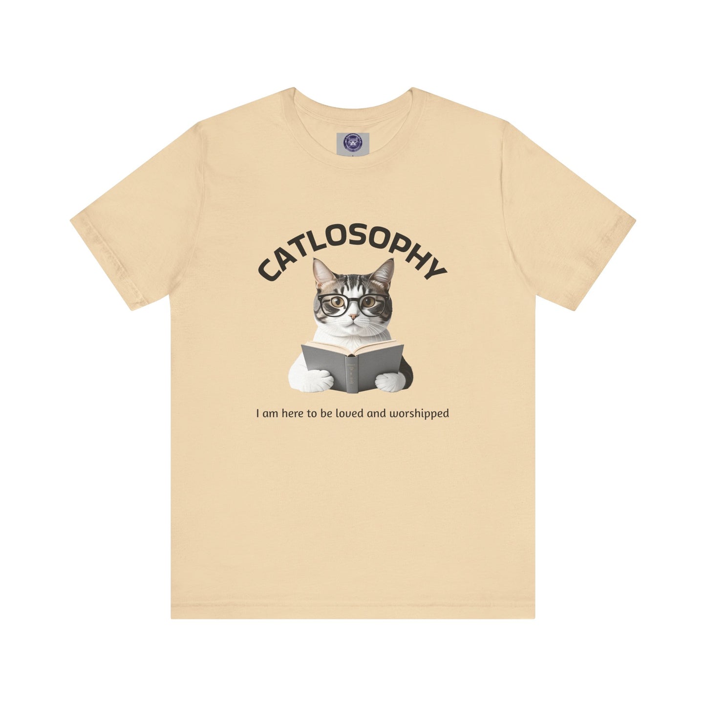 Catlosophy Unisex Jersey Short Sleeve Tee – "I am here to be loved" Design - BABUL T-Shirts