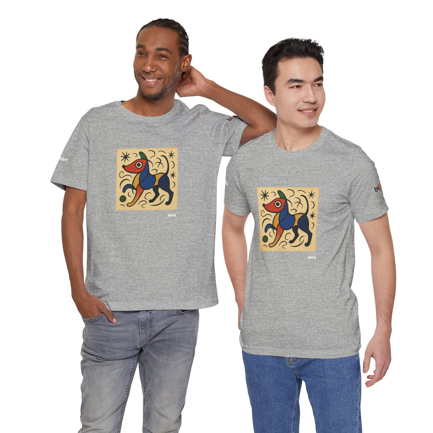 DOGART Unisex Jersey Dog T-Shirt - MIRO - Iconic Painting Reimagined with Dogs