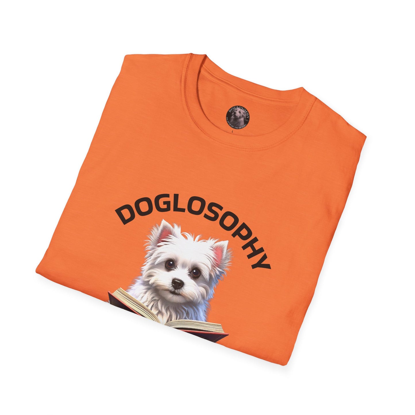 Doglosophy Unisex Softstyle T-Shirt - "Happiness is a Warm Sunbeam" Design