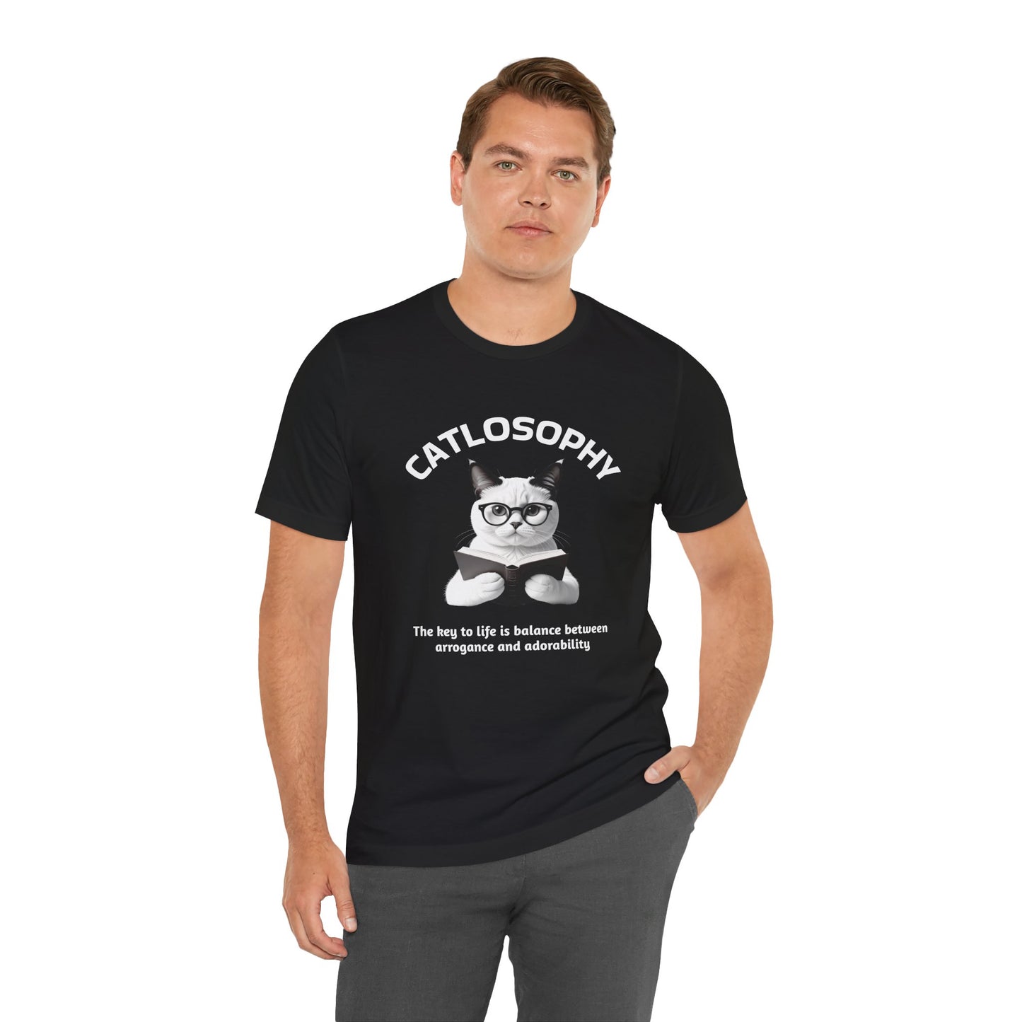 Catlosophy Unisex Jersey Short Sleeve Tee – "The Key to Life" Design