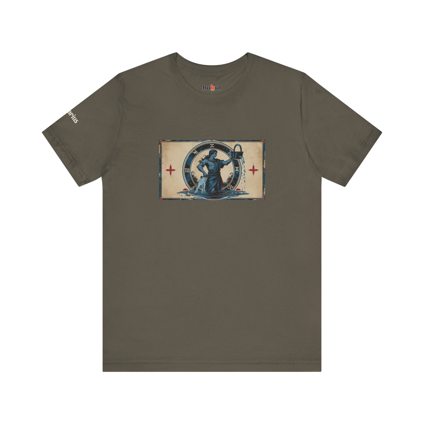 Aquarius - Gothic Zodiac T-Shirt. Zodiac in the Shadows