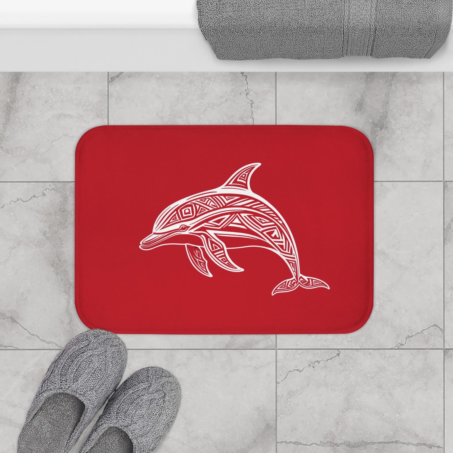 Tribal Bath Mat. Ocean Energy, Tribal Style