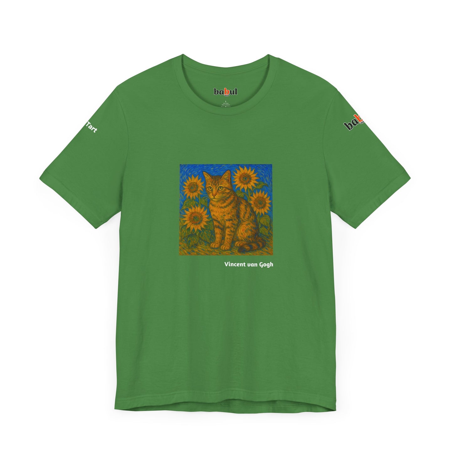 CATART Unisex Jersey Cat T-Shirt - Vincent van Gogh - Iconic Painting Reimagined with Cats