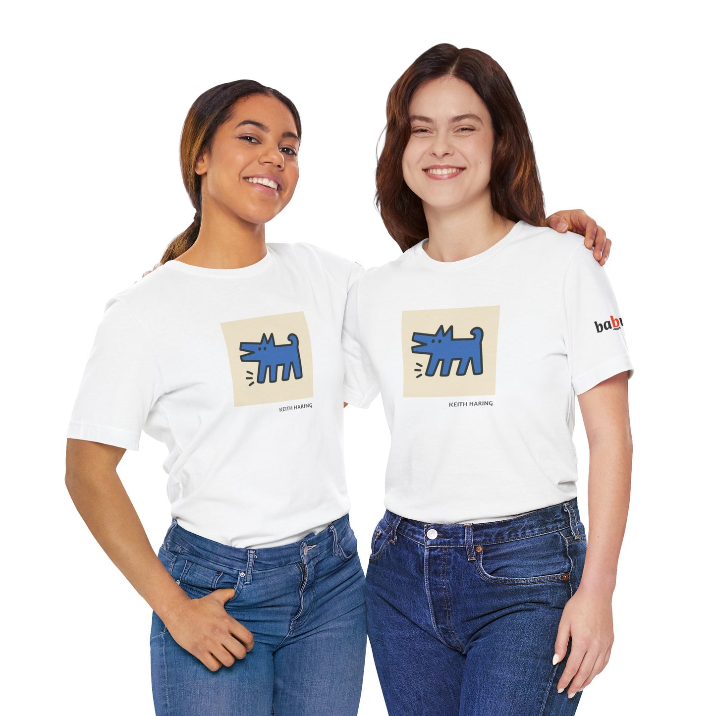 DOGART Unisex Jersey Dog T-Shirt - KEITH HARING - Iconic Painting Reimagined with Dogs