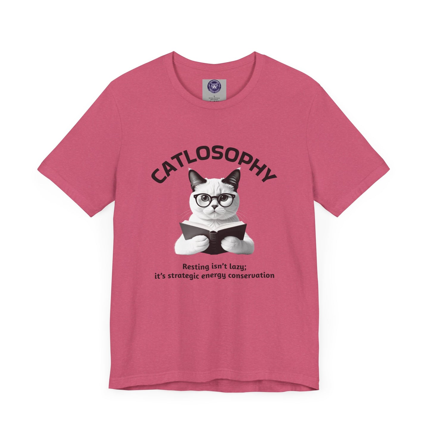 Catlosophy Unisex Jersey Short Sleeve Tee – "Resting isn't Lazy" Design