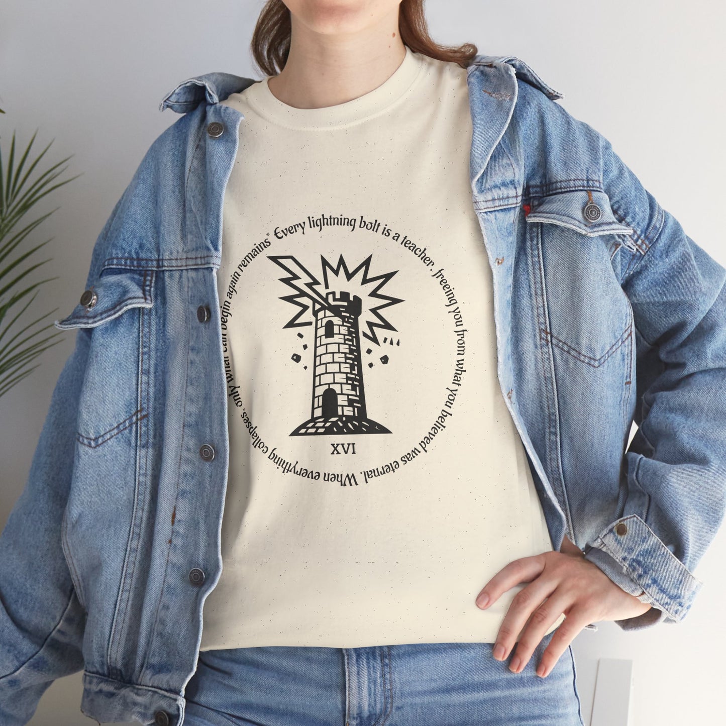 The Tower - ArcanaPop T-Shirt – Where Tarot Magic Meets Pop Art