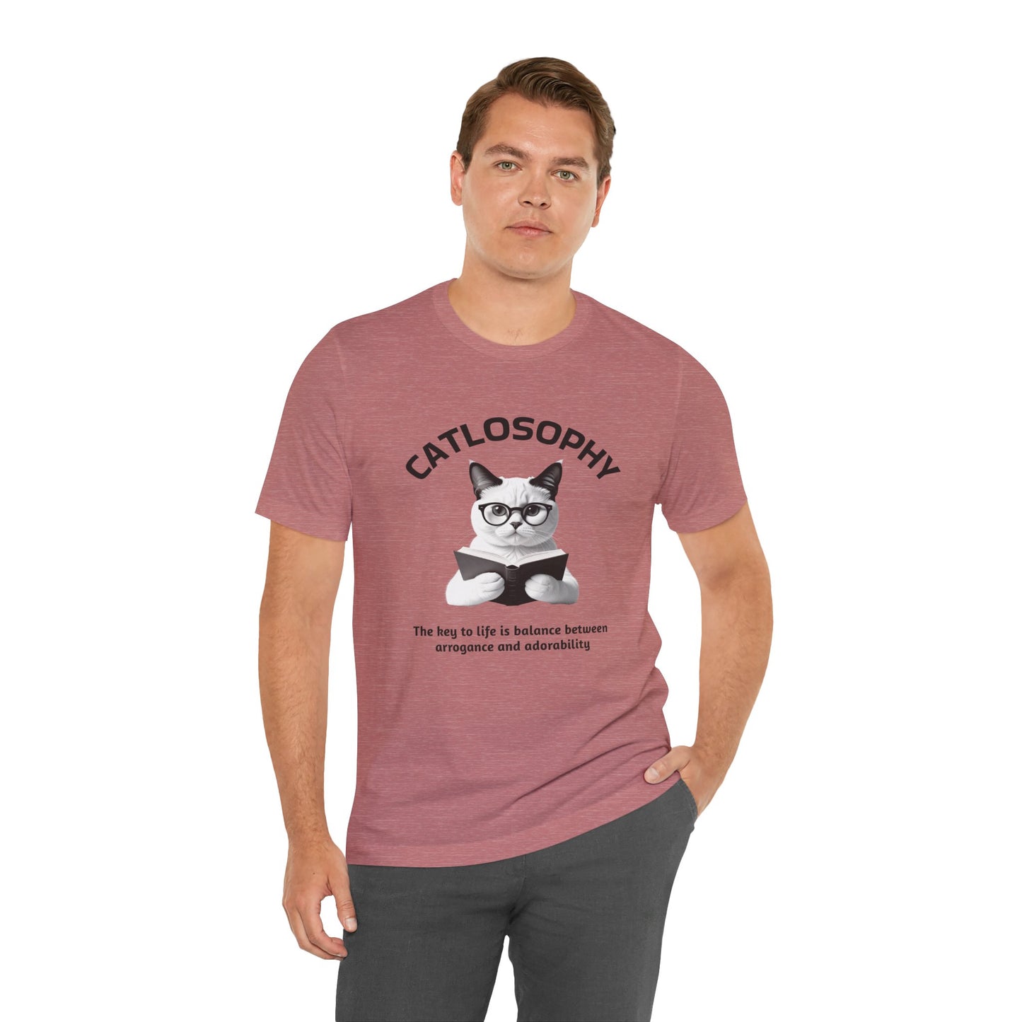 Catlosophy Unisex Jersey Short Sleeve Tee – "The Key to Life" Design