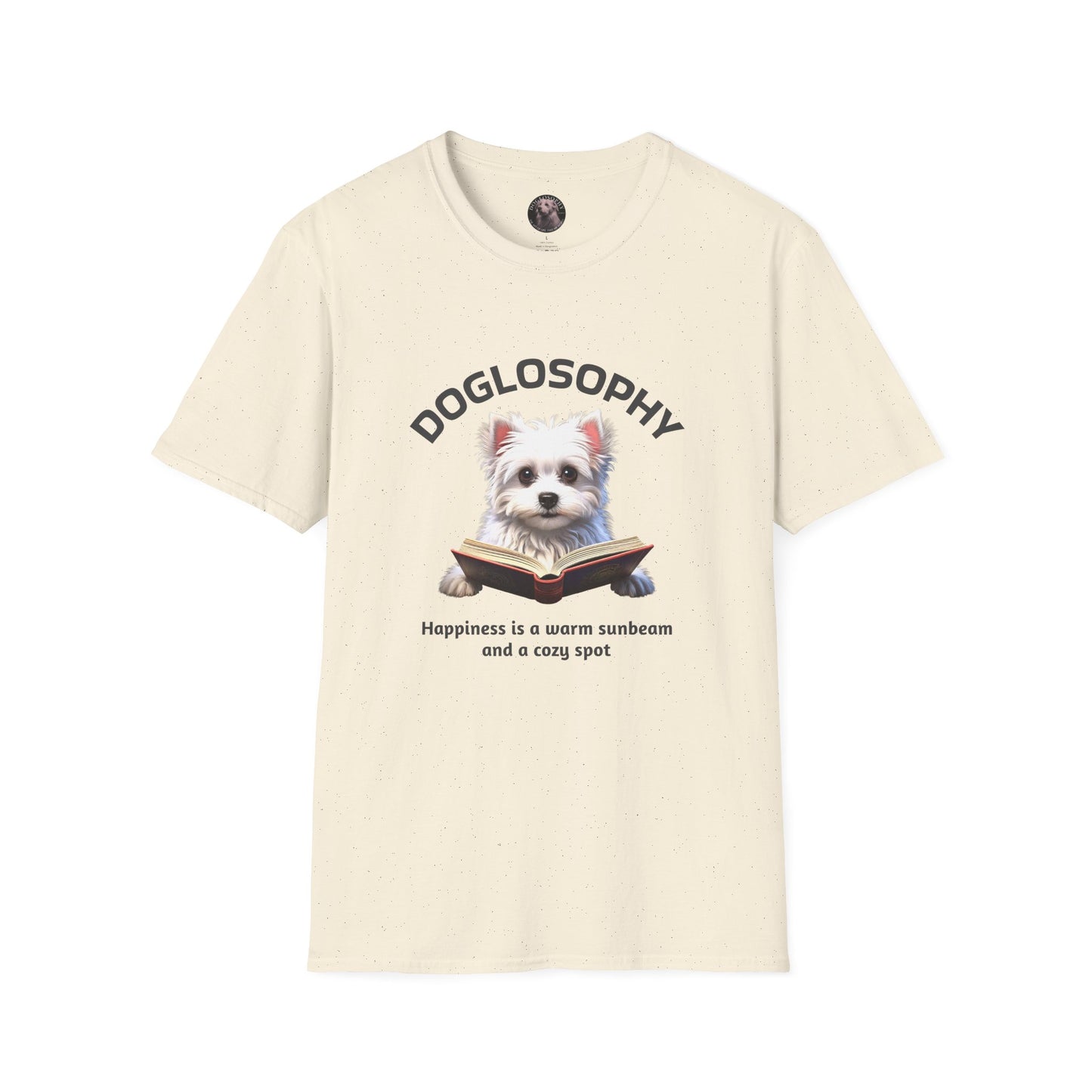 Doglosophy Unisex Softstyle T-Shirt - "Happiness is a Warm Sunbeam" Design