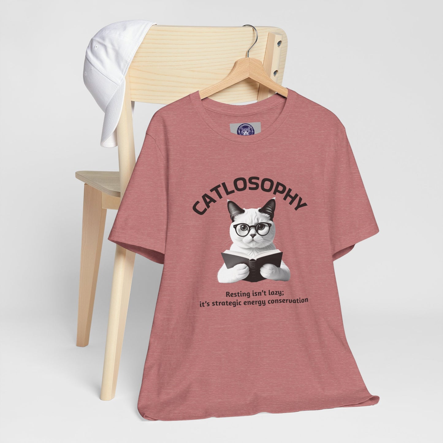 Catlosophy Unisex Jersey Short Sleeve Tee – "Resting isn't Lazy" Design