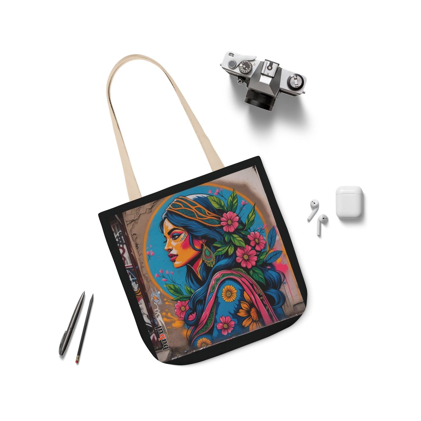 Artistic Surge - Eco-Friendly Canvas Tote Bag - FLOWERED WOMAN