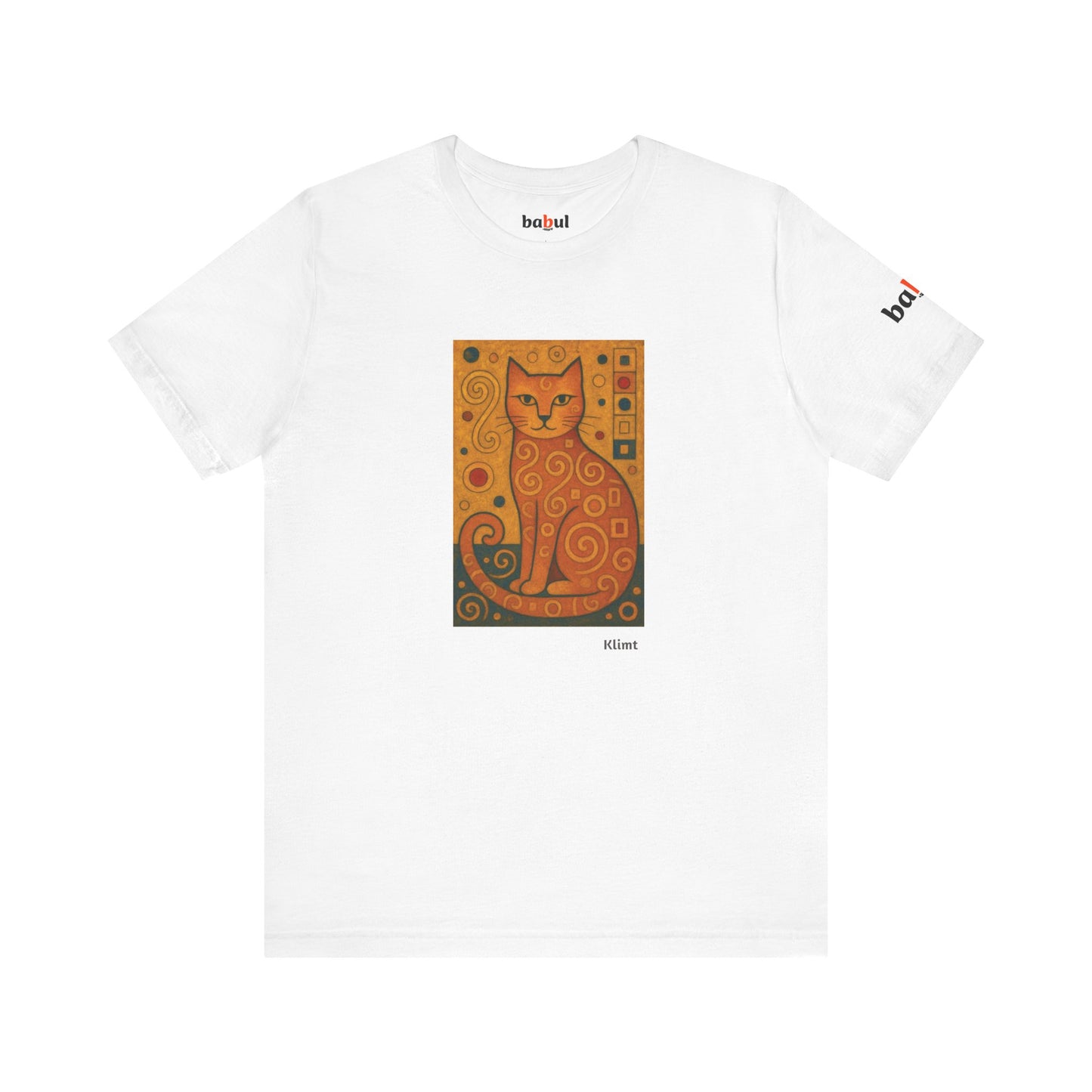 CATART Unisex Jersey Cat T-Shirt - KLIMT - Iconic Painting Reimagined with Cats