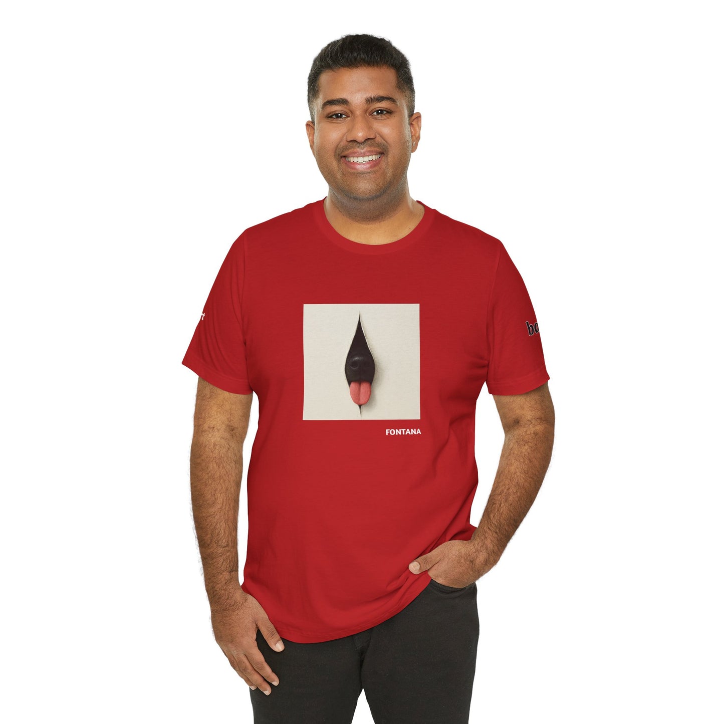 DOGART Unisex Jersey Dog T-Shirt - FONTANA - Iconic Painting Reimagined with Dogs