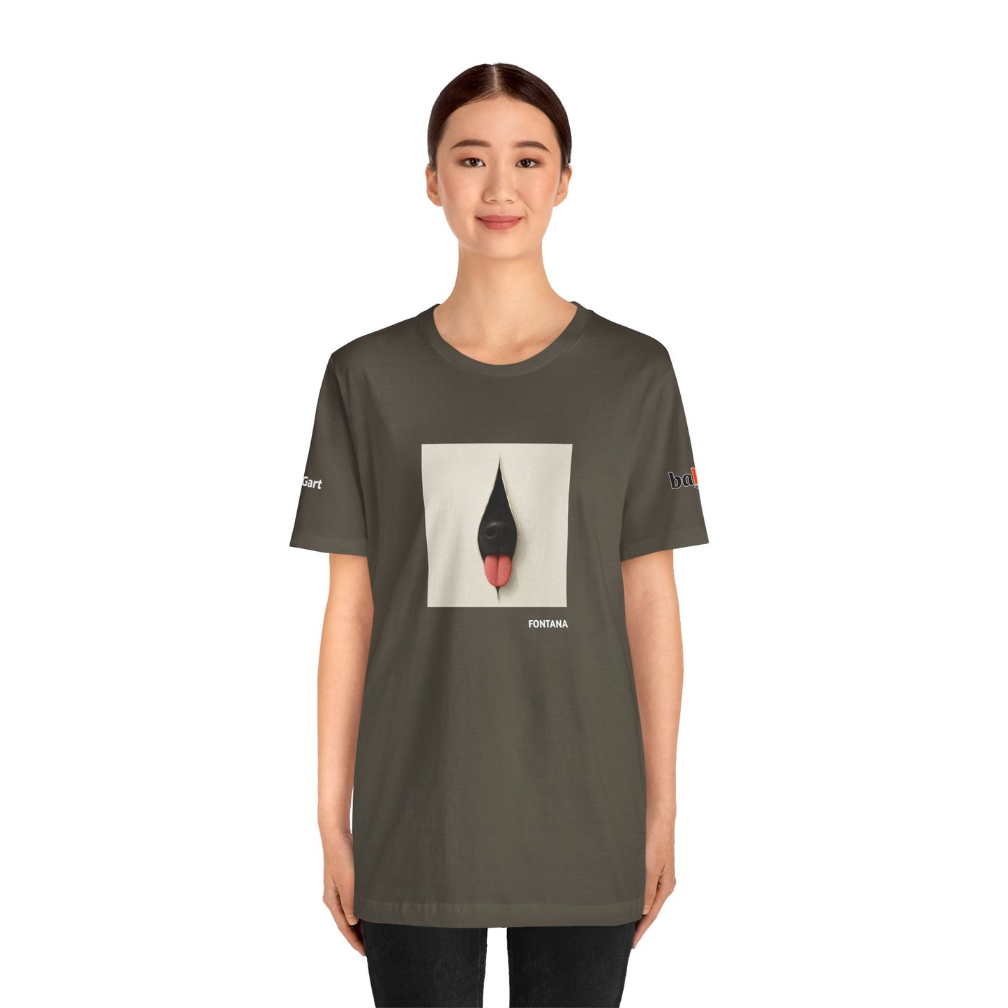 DOGART Unisex Jersey Dog T-Shirt - FONTANA - Iconic Painting Reimagined with Dogs