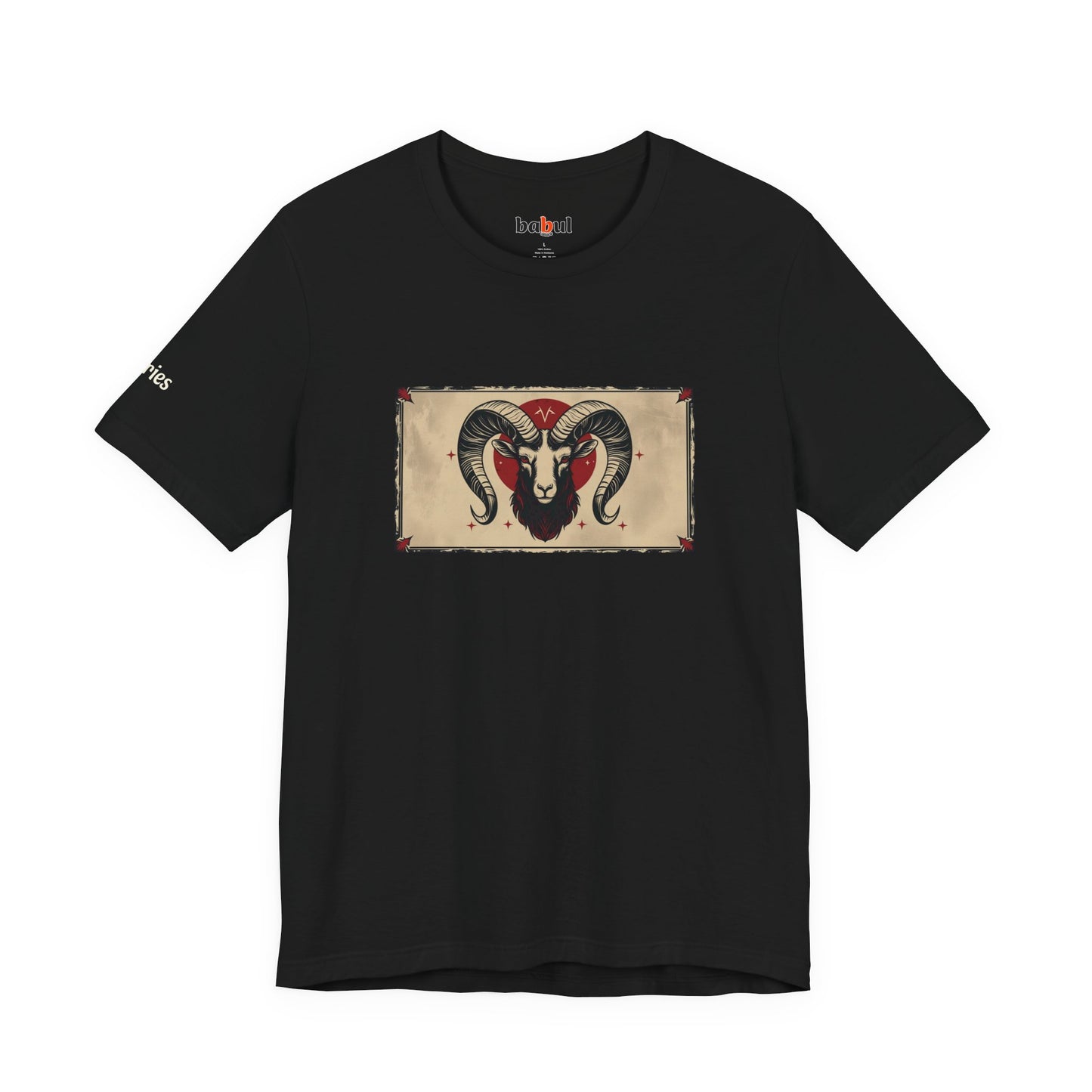 Aries - Gothic Zodiac T-Shirt. Zodiac in the Shadows