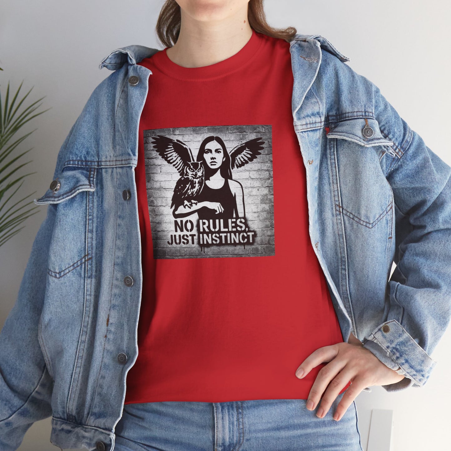 Rebel Graphic Tee - Unisex Heavy Cotton T-Shirt for the Wild at Heart. Rebel Tees, Born to Be Worn - NO RULES, JUST INSTINCT