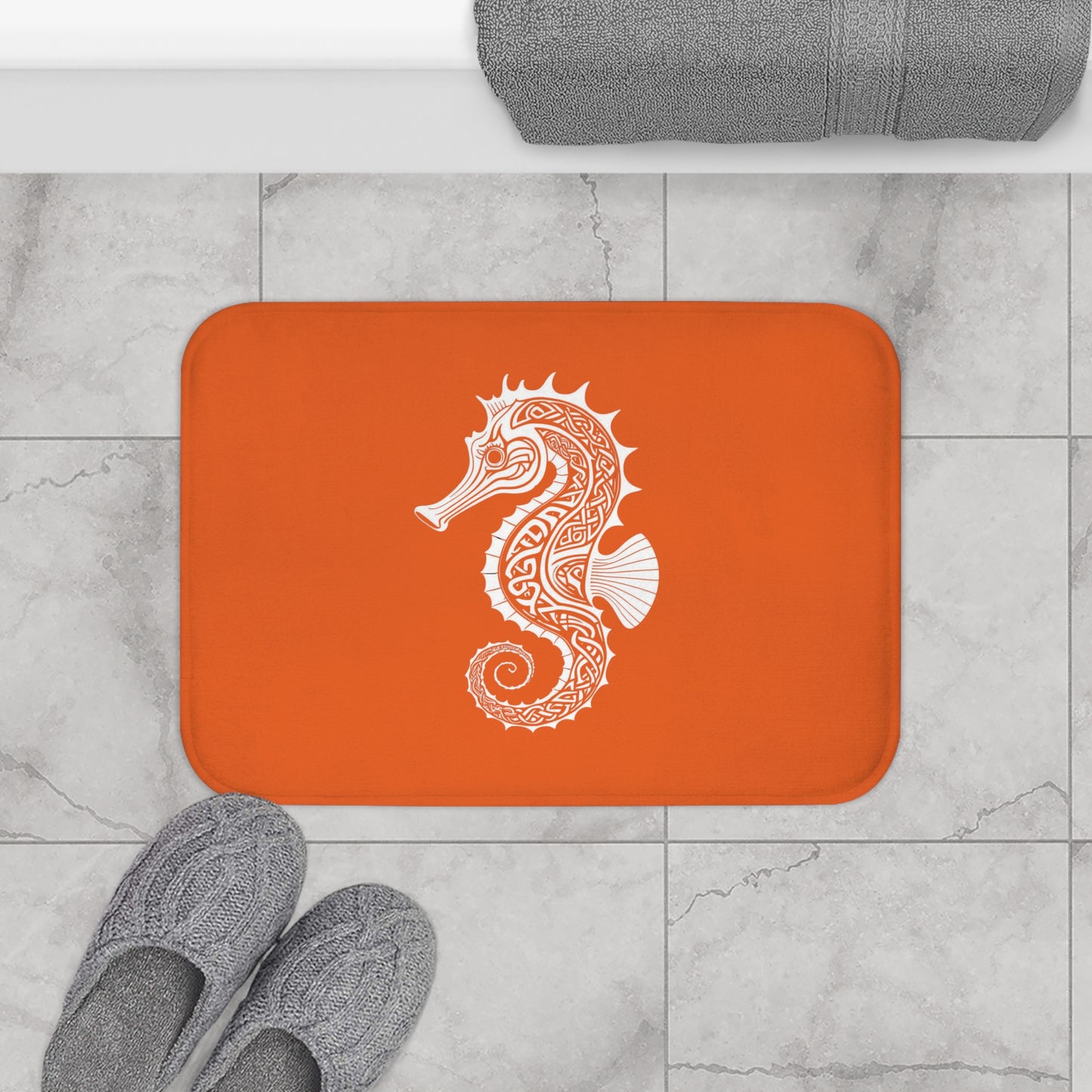 Tribal Bath Mat. Ocean Energy, Tribal Style