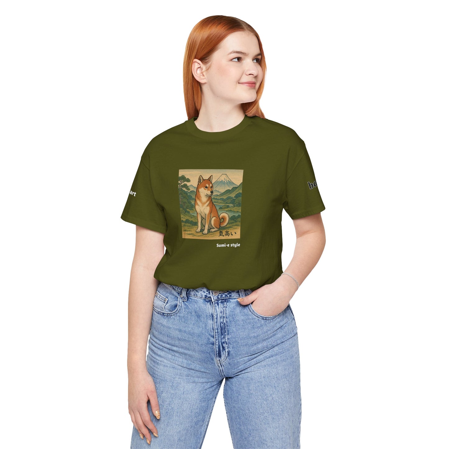 DOGART Unisex Jersey DOG T-Shirt - SUMI-E STYLE - Iconic Painting Reimagined with Dogs