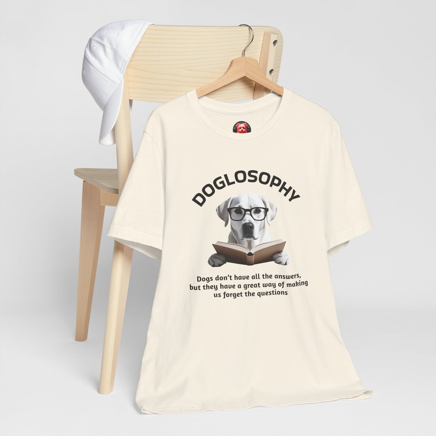 Doglosophy Unisex Jersey Short Sleeve Tee – "Dogs don't have all the answers" Design